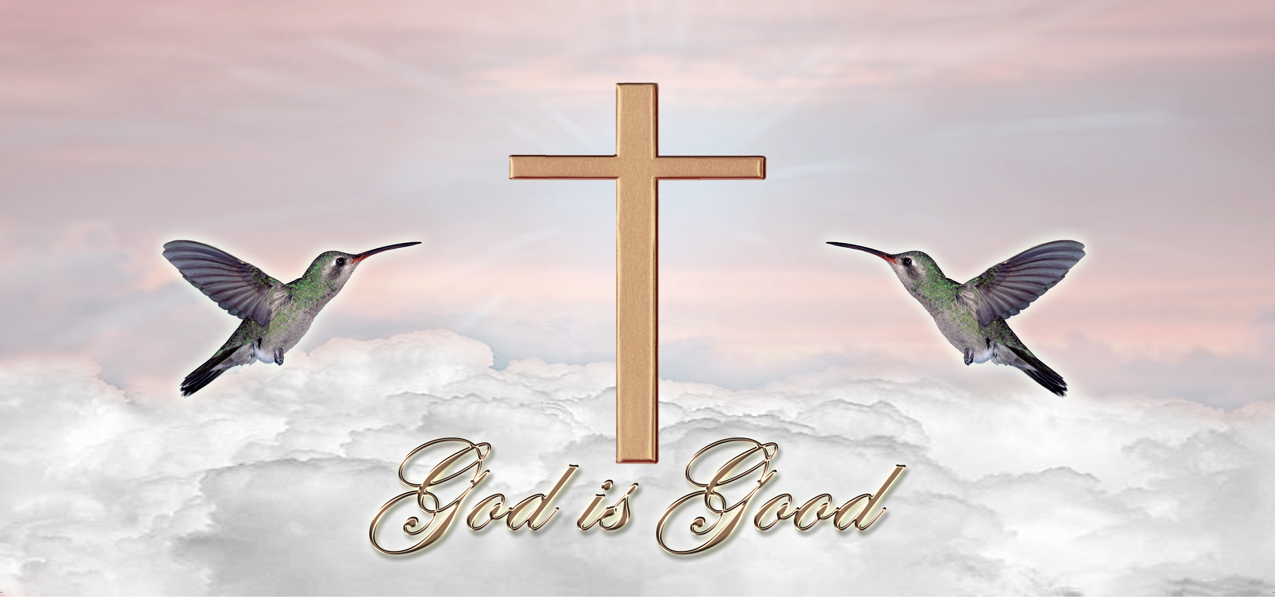 Pink Clouds (2 Hummingbird   Cross) PROOF